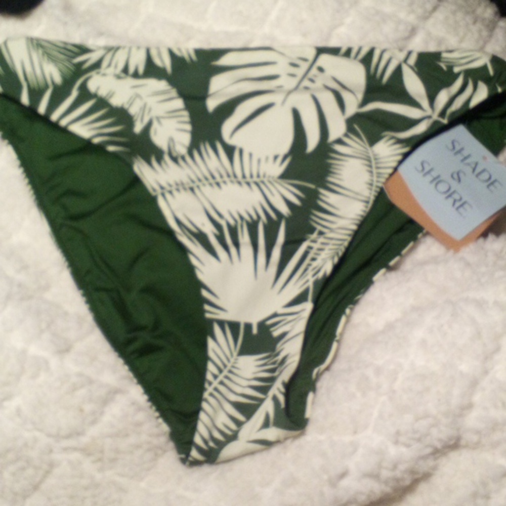 NWT! Shade & Shore Leaf Bikini Bottom